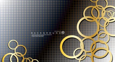 Lüks parlak altın daireler desen ile soyut vektör arka plan. Herhangi bir arka plan için vektör çizimi