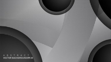 Metin ve arka plan tasarımları için siyah uzay çemberinde nötr kombinasyon renk degradesi ile çakışan vektör arka planlar