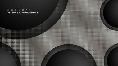 Metin ve arka plan tasarımları için siyah uzay çemberinde nötr kombinasyon renk degradesi ile çakışan vektör arka planlar