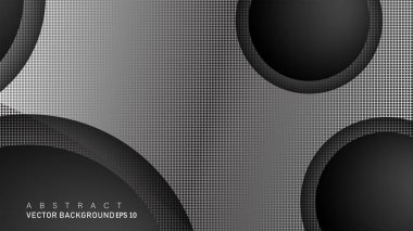 Metin ve arka plan tasarımları için siyah uzay çemberinde nötr kombinasyon renk degradesi ile çakışan vektör arka planlar