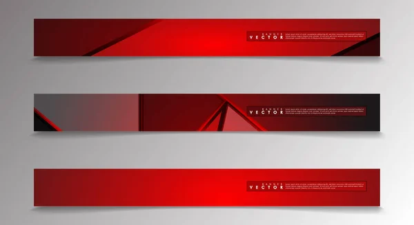 Banderas vectoriales con fondos de color rojo claro adecuadas para publicidad, etc. diseño tecnológico. eps 10 — Vector de stock