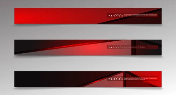 Banderas vectoriales con fondos de color rojo claro adecuadas para publicidad, etc. diseño tecnológico. eps 10 — Vector de stock
