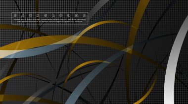 Koyu daire deseni arka plan kavramı ile kavisli soyut tasarım. vektör illüstrasyon