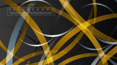 Koyu daire deseni arka plan kavramı ile kavisli soyut tasarım. vektör illüstrasyon