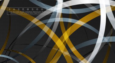 Koyu daire deseni arka plan kavramı ile kavisli soyut tasarım. vektör illüstrasyon