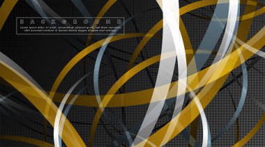 Koyu daire deseni arka plan kavramı ile kavisli soyut tasarım. vektör illüstrasyon