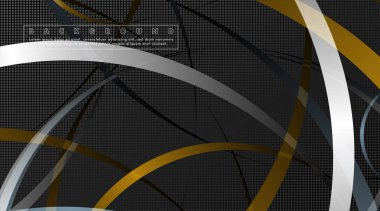 Koyu daire deseni arka plan kavramı ile kavisli soyut tasarım. vektör illüstrasyon