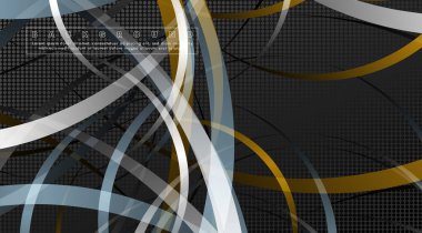 Koyu daire deseni arka plan kavramı ile kavisli soyut tasarım. vektör illüstrasyon