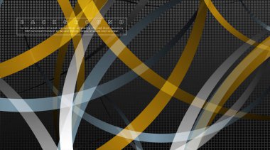 Koyu daire deseni arka plan kavramı ile kavisli soyut tasarım. vektör illüstrasyon