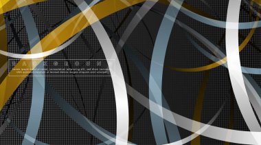 Koyu daire deseni arka plan kavramı ile kavisli soyut tasarım. vektör illüstrasyon