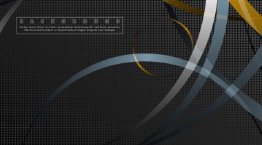 Koyu daire deseni arka plan kavramı ile kavisli soyut tasarım. vektör illüstrasyon