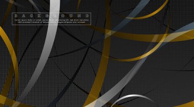 Koyu daire deseni arka plan kavramı ile kavisli soyut tasarım. vektör illüstrasyon