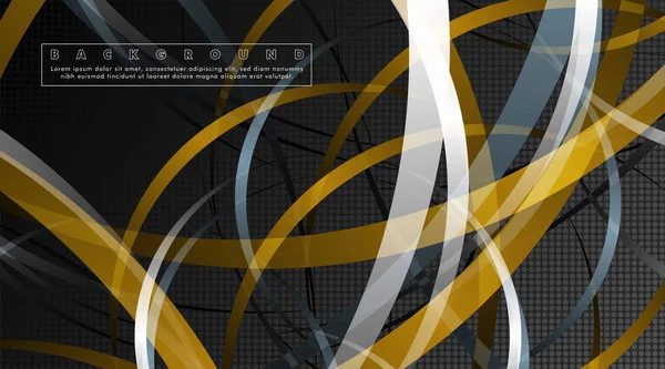 Koyu daire deseni arka plan kavramı ile kavisli soyut tasarım. vektör illüstrasyon