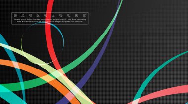 Koyu daire deseni arka plan kavramı ile kavisli soyut tasarım. vektör illüstrasyon