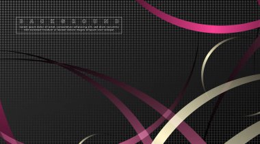 Koyu daire deseni arka plan kavramı ile kavisli soyut tasarım. vektör illüstrasyon