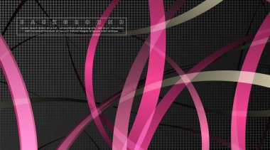 Koyu daire deseni arka plan kavramı ile kavisli soyut tasarım. vektör illüstrasyon