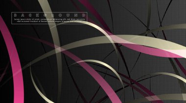 Koyu daire deseni arka plan kavramı ile kavisli soyut tasarım. vektör illüstrasyon