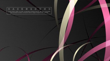 Koyu daire deseni arka plan kavramı ile kavisli soyut tasarım. vektör illüstrasyon