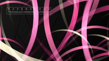 Koyu daire deseni arka plan kavramı ile kavisli soyut tasarım. vektör illüstrasyon