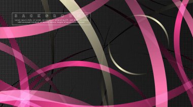 Koyu daire deseni arka plan kavramı ile kavisli soyut tasarım. vektör illüstrasyon