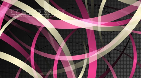 Koyu daire deseni arka plan kavramı ile kavisli soyut tasarım. vektör illüstrasyon