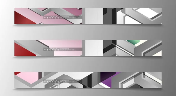 Coleção Vector Banner para anúncios. fundo abstrato com formas hexágono — Vetor de Stock