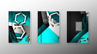 Broşürler, broşürler, broşürler, poster şablonları için kitap kapağı arka planlar Vektör koleksiyonu. eps vektör tasarımı 10 illüstrasyon
