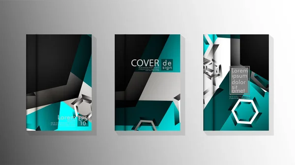 Vector collectie van boek cover achtergronden voor brochures, folders, folders, poster templates. afbeelding van EPS vector design 10 — Stockvector