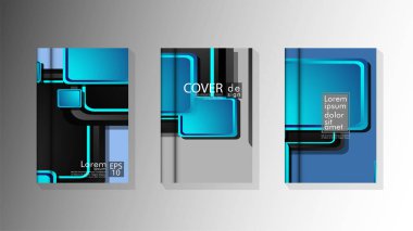 Broşürler, broşürler, broşürler, poster şablonları için kitap kapağı arka planlar Vektör koleksiyonu. eps vektör tasarımı 10 illüstrasyon