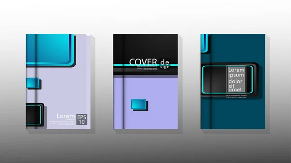 Vector collectie van boek cover achtergronden voor brochures, folders, folders, poster templates. afbeelding van EPS vector design 10 — Stockvector