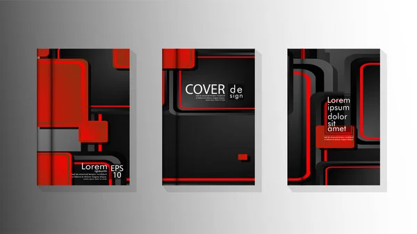 Colección vectorial de fondos de portada de libros para folletos, folletos, folletos, plantillas de póster. ilustración del diseño del vector de eps 10 — Vector de stock