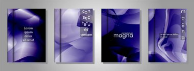 Kitap kapağı arka planlar Vektör koleksiyonu. eps vektör tasarım 10 illüstrasyon. mor degrade dalga rengi