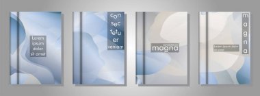 arka plan olarak soyut sıvı desenleri ile kitap koleksiyonu. herhangi bir kapak için uygundur. eps 10 vektör illüstrasyon