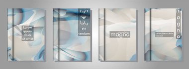 arka plan olarak soyut sıvı desenleri ile kitap koleksiyonu. herhangi bir kapak için uygundur. eps 10 vektör illüstrasyon