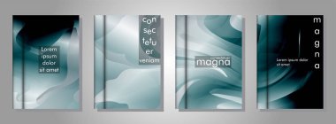 arka plan olarak soyut sıvı desenleri ile kitap koleksiyonu. herhangi bir kapak için uygundur. eps 10 vektör illüstrasyon