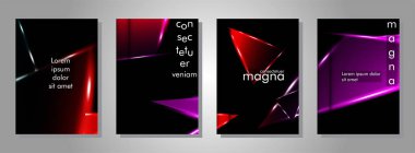 Minimal kapak tasarımı. Üçgen şekil vektör tasarım arka plan. Broşürler, posterler, kapaklar, afişler, vb için geçerlidir