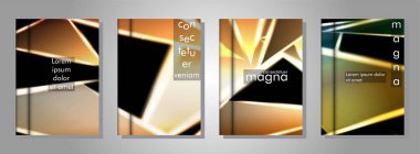 Minimal kapak tasarımı. Üçgen şekil vektör tasarım arka plan. Broşürler, posterler, kapaklar, afişler, vb için geçerlidir