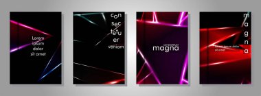 Minimal kapak tasarımı. Üçgen şekil vektör tasarım arka plan. Broşürler, posterler, kapaklar, afişler, vb için geçerlidir