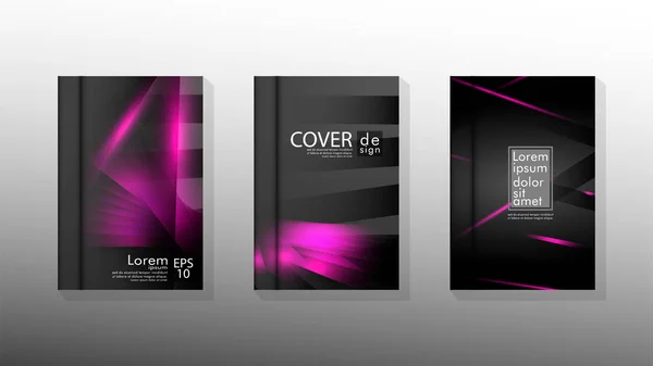 Collezione vettoriale di sfondi copertina del libro. illustrazioni di progettazione vettoriale eps 10. colore rosa — Vettoriale Stock