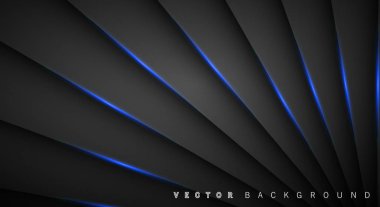 Mavi ışık çizgi gölge koyu gri lüks arka plan