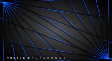 Mavi ışık çizgi gölge koyu gri lüks arka plan