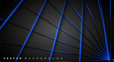 Mavi ışık çizgi gölge koyu gri lüks arka plan