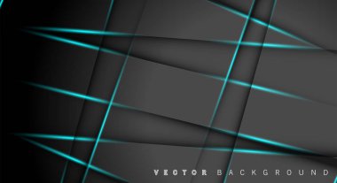 Mavi ışık çizgi gölge koyu gri lüks arka plan