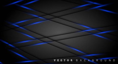 Mavi ışık çizgi gölge koyu gri lüks arka plan