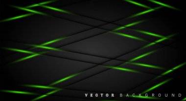 Yeşil ışık çizgi gölge koyu gri lüks arka plan