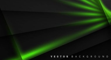 Yeşil ışık çizgi gölge koyu gri lüks arka plan