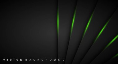 Yeşil ışık çizgi gölge koyu gri lüks arka plan