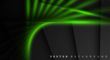 Yeşil ışık çizgi gölge koyu gri lüks arka plan
