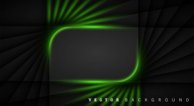 Yeşil ışık çizgi gölge koyu gri lüks arka plan