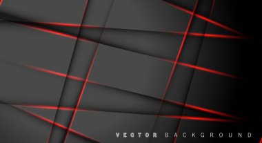 Kırmızı ışık çizgi gölge koyu gri lüks arka plan